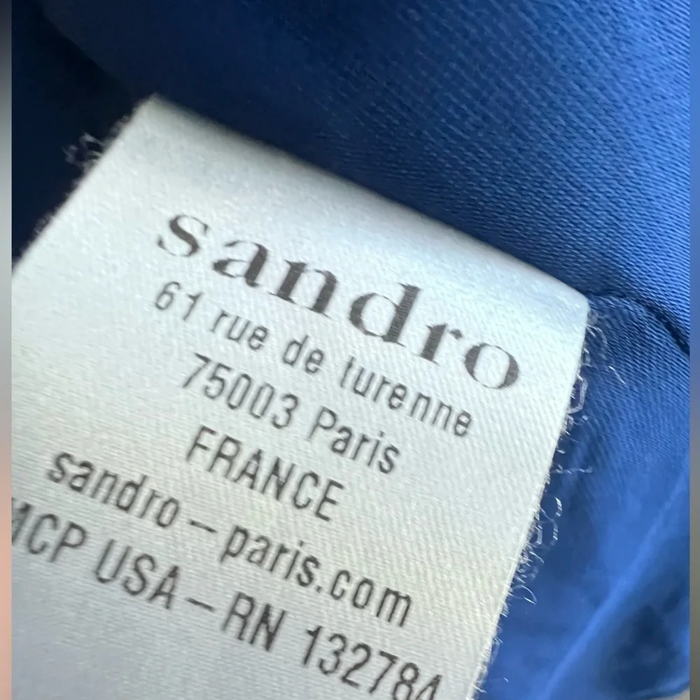 Sandro cobolt Blue adjustable spaghetti strap Midi Dress